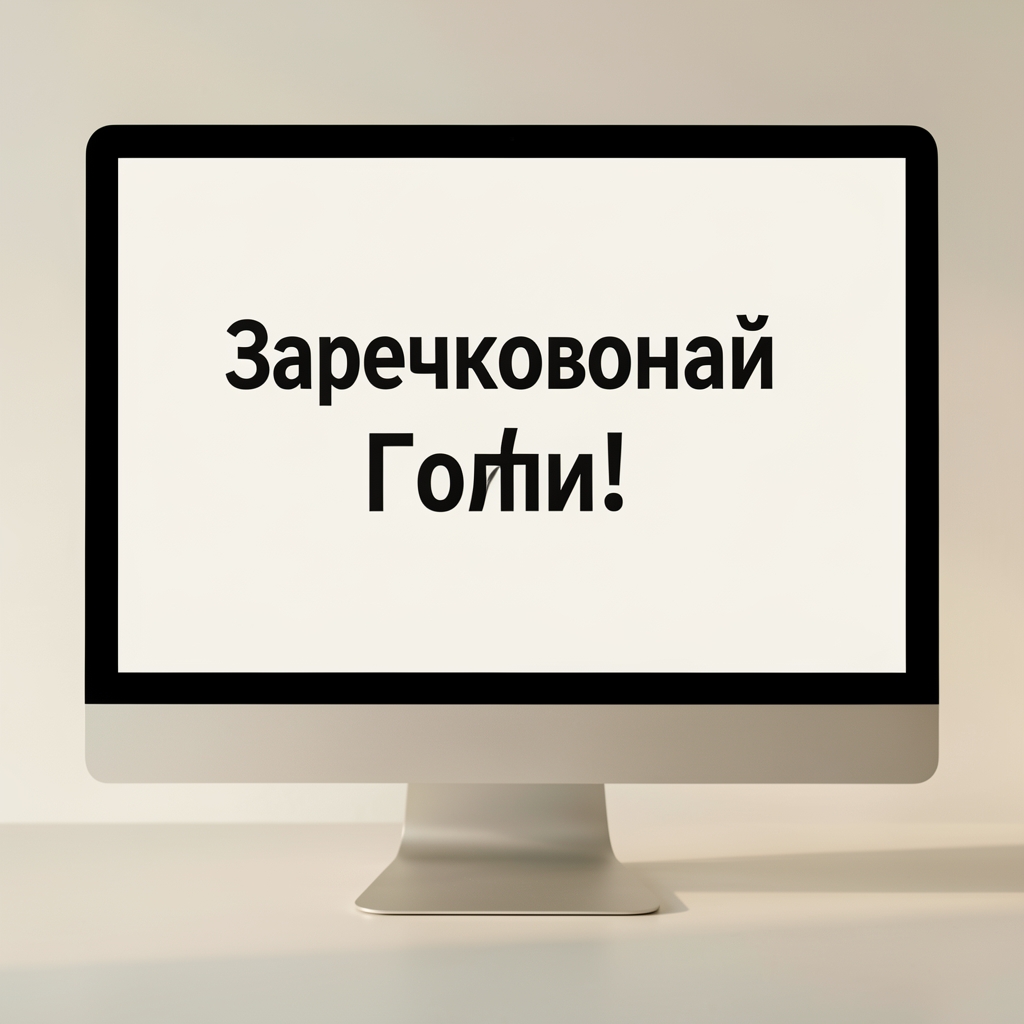 Дизайнерский монитор с примерами сочетаний шрифтов: засечковый заголовочный шрифт с гротесковым текстовым на светлом фоне